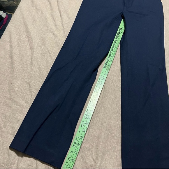 Lauren Ralph Lauren Navy Wide Leg Adelle Trousers Size 8 Business Casual Office - Picture 3 of 6